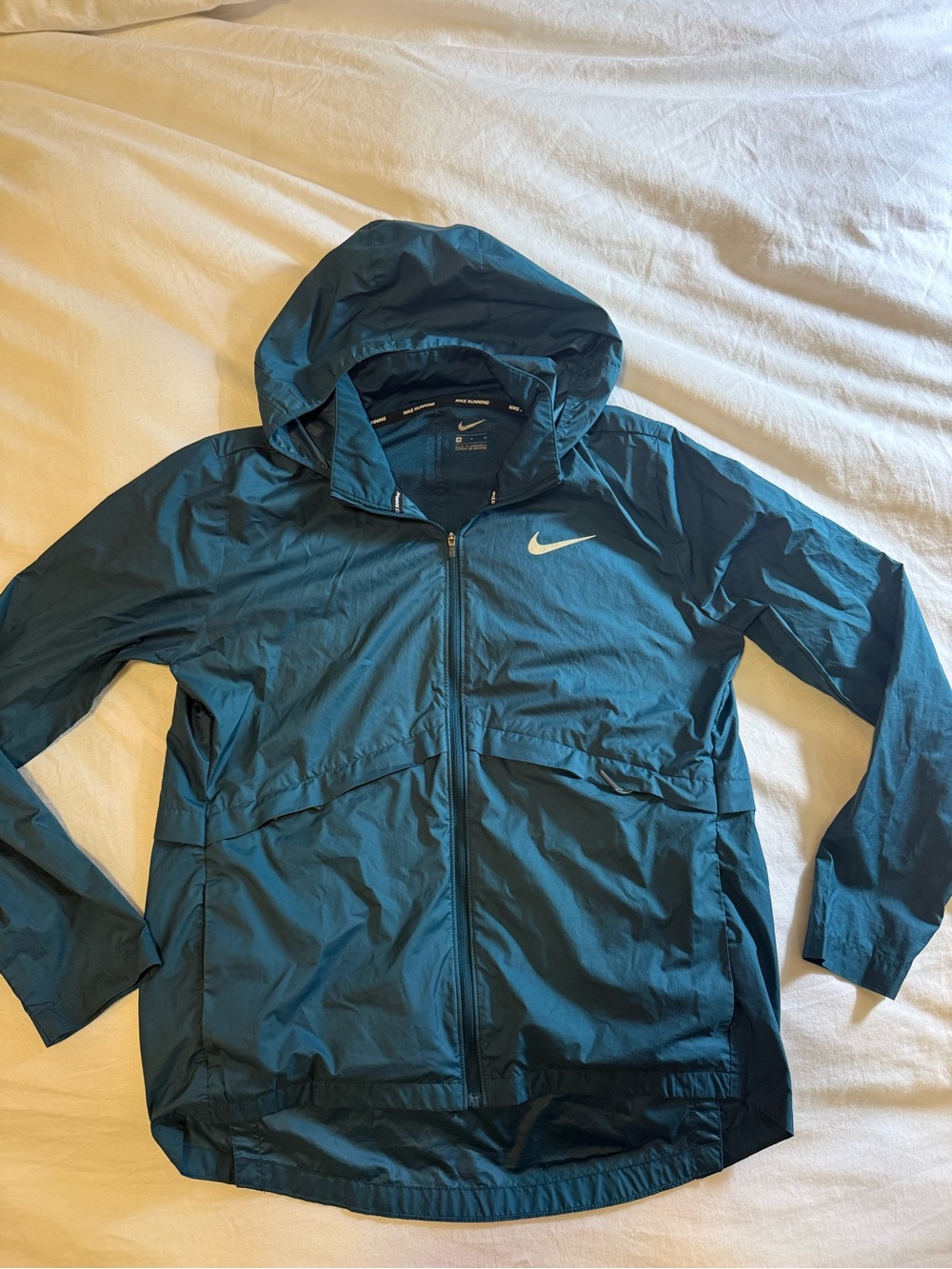 Nike women Teal Hooded Windbreaker Jacket